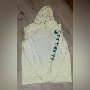 Carhartt Light green Hoodie with Blue Logo